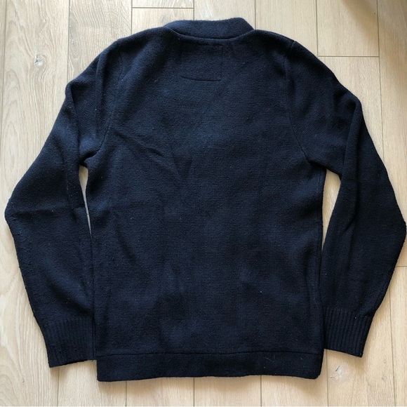 Abercrombie & Fitch Varsity Embroidered Cardigan in Navy Men’s Size M - Picture 3 of 12